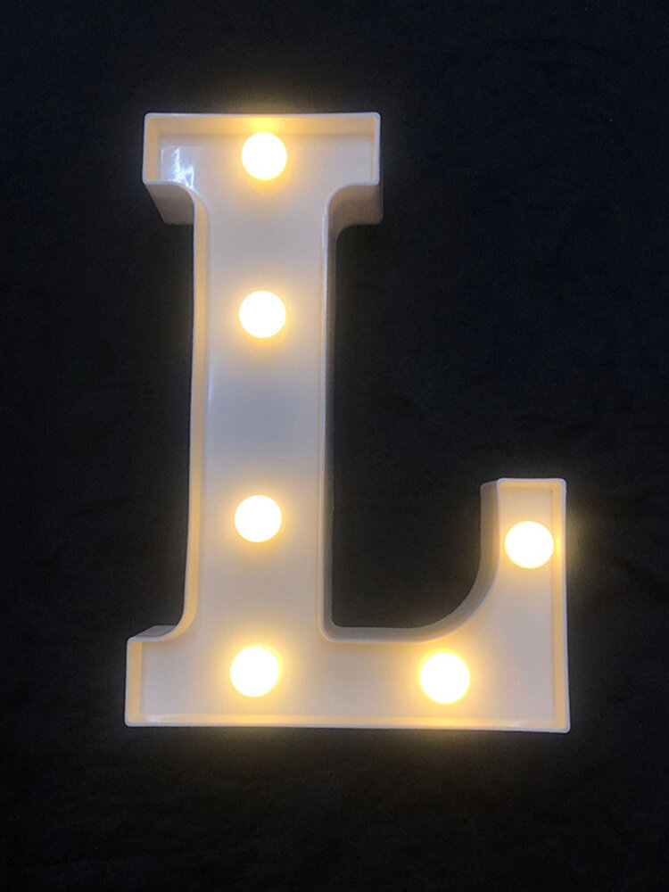 
	LED English Letter And Symbol Pattern Night Light Home Room Proposal Decor Creative Modeling Lights For Bedroom Birthday Party