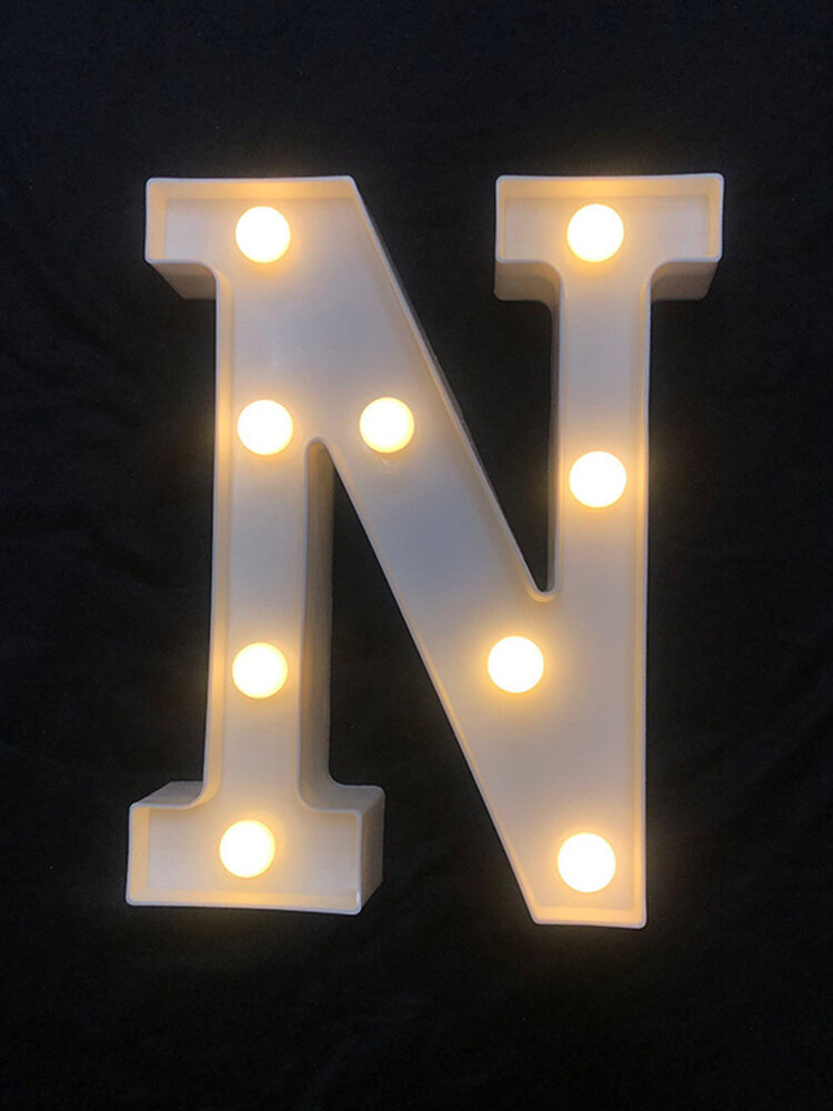 
	LED English Letter And Symbol Pattern Night Light Home Room Proposal Decor Creative Modeling Lights For Bedroom Birthday Party