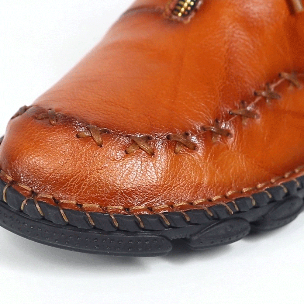
	Menico Men Hand Stitching Cow Leather Non Slip Soft Sole Casual Boots