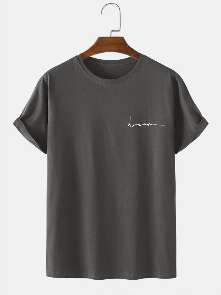 
	Mens 100% Cotton Character Print Crew Neck Short Sleeve T-Shirt