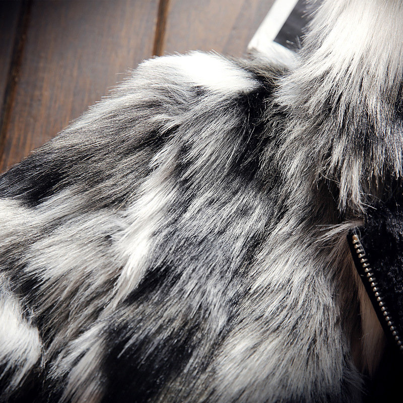 
	Mens Winter Faux Fur Fleece Lined Thickened Warm Hooded Casual Zipper Jacket