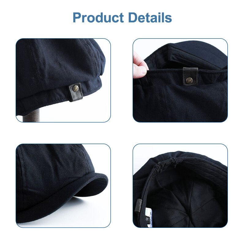 
	Men Vintage Painter Beret Hats Octagonal Newsboy Cap Cabbie Lvy Flat Hat