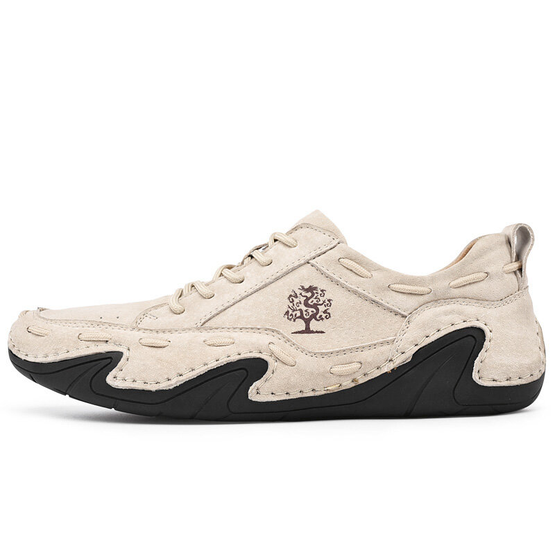 
	Men Leather Breathable Non Slip Soft Sole Casual Driving Shoes