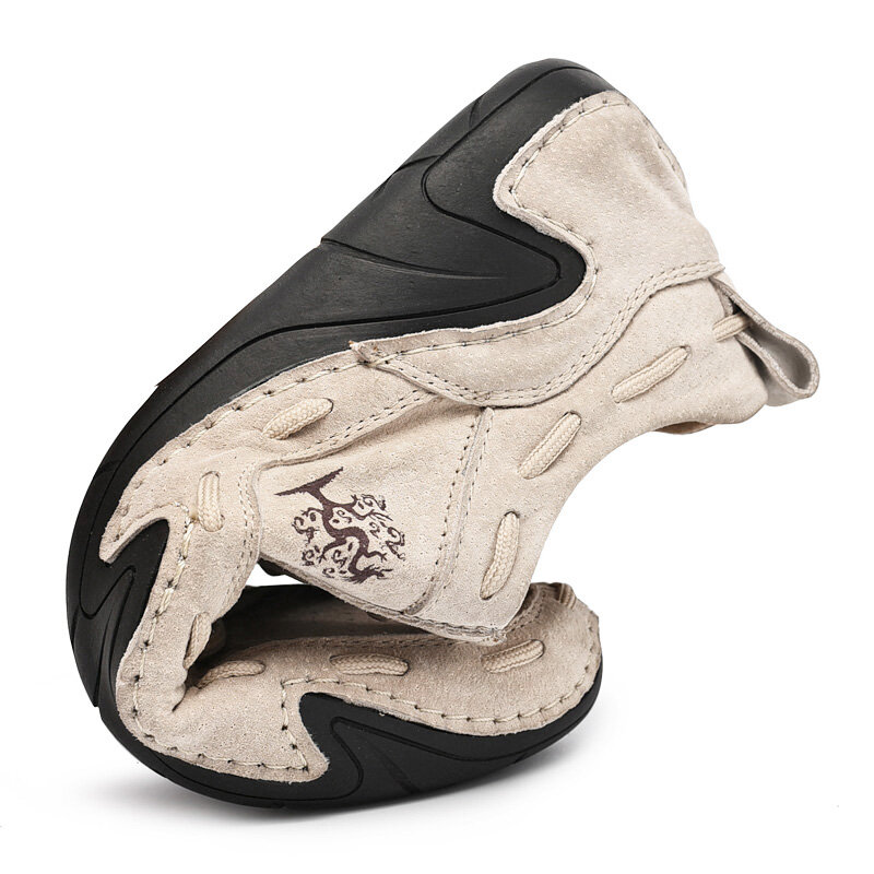 
	Men Leather Breathable Non Slip Soft Sole Casual Driving Shoes