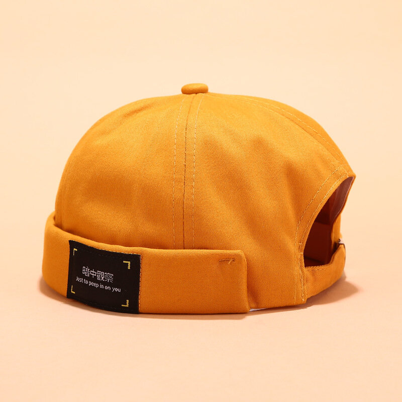 
	Men & Women Sailor Cap Rolled Cuff Retro Brimless Hats Beanie Hats Skull Caps