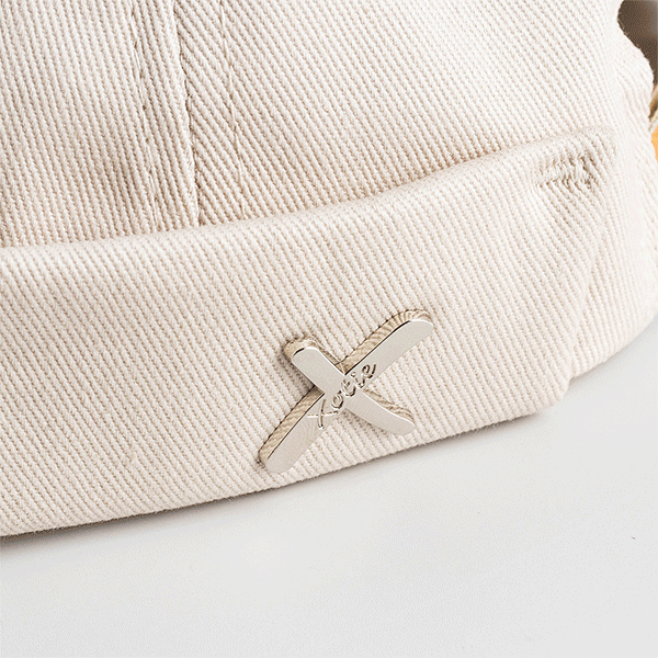 
	Men & Women Sailor Cap Rolled Cuff Retro Brimless Hats Beanie Hats Skull Caps